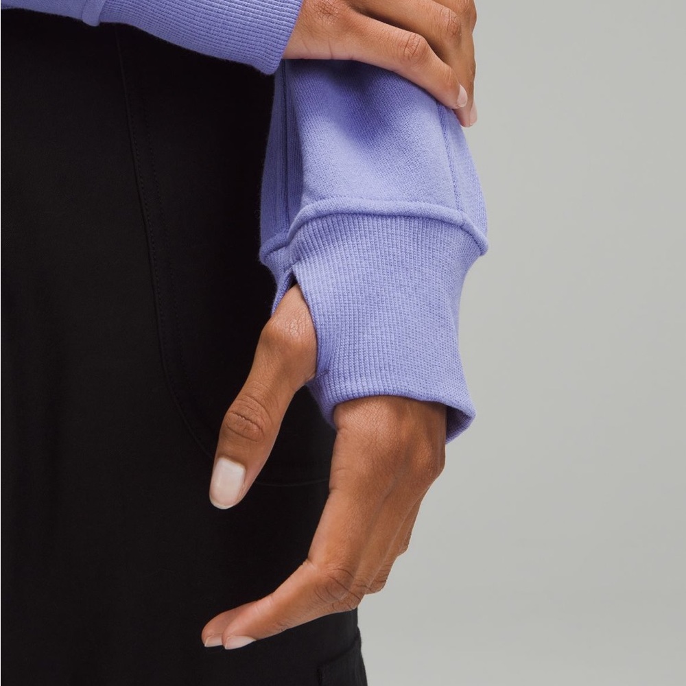Scuba Oversized Funnel-Neck Half Zip in Dark Lavender Size M/L - Picture 7 of 8